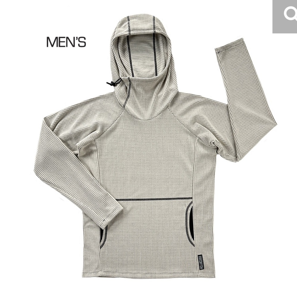 Melanzana Micro Grid Hoodie (Fog Gray Color) BRAND NEW NEVER WORN/NEVER WASHED
